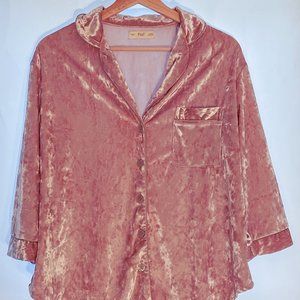 Pink Velvet button down